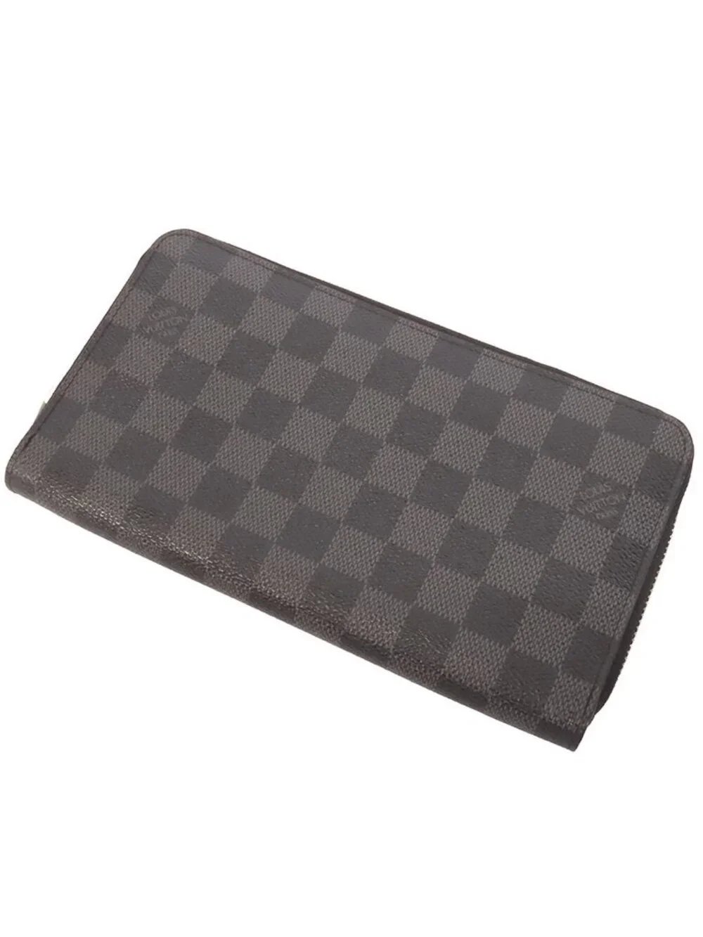 Louis Vuitton Zippy Organizer Black Gray Damier Graphite Zip Around Wallet
